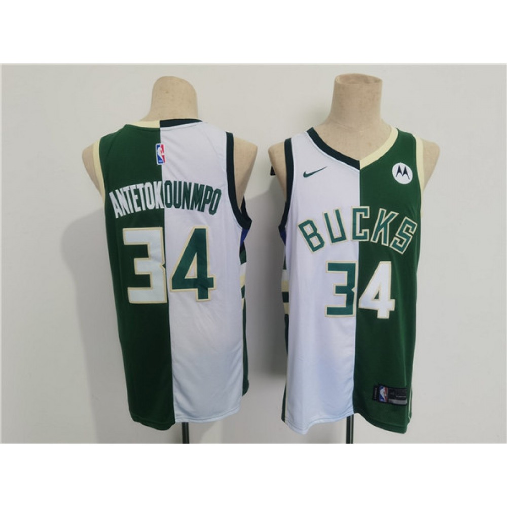 Collector's Item Contemporary Men's MIL #34 Giannis White Basketball Jersey