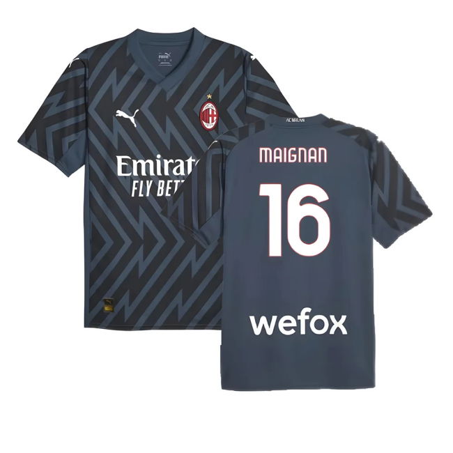 Authentic Milan Home Jersey Maignan 1 #6 Official Merchandise (v5)