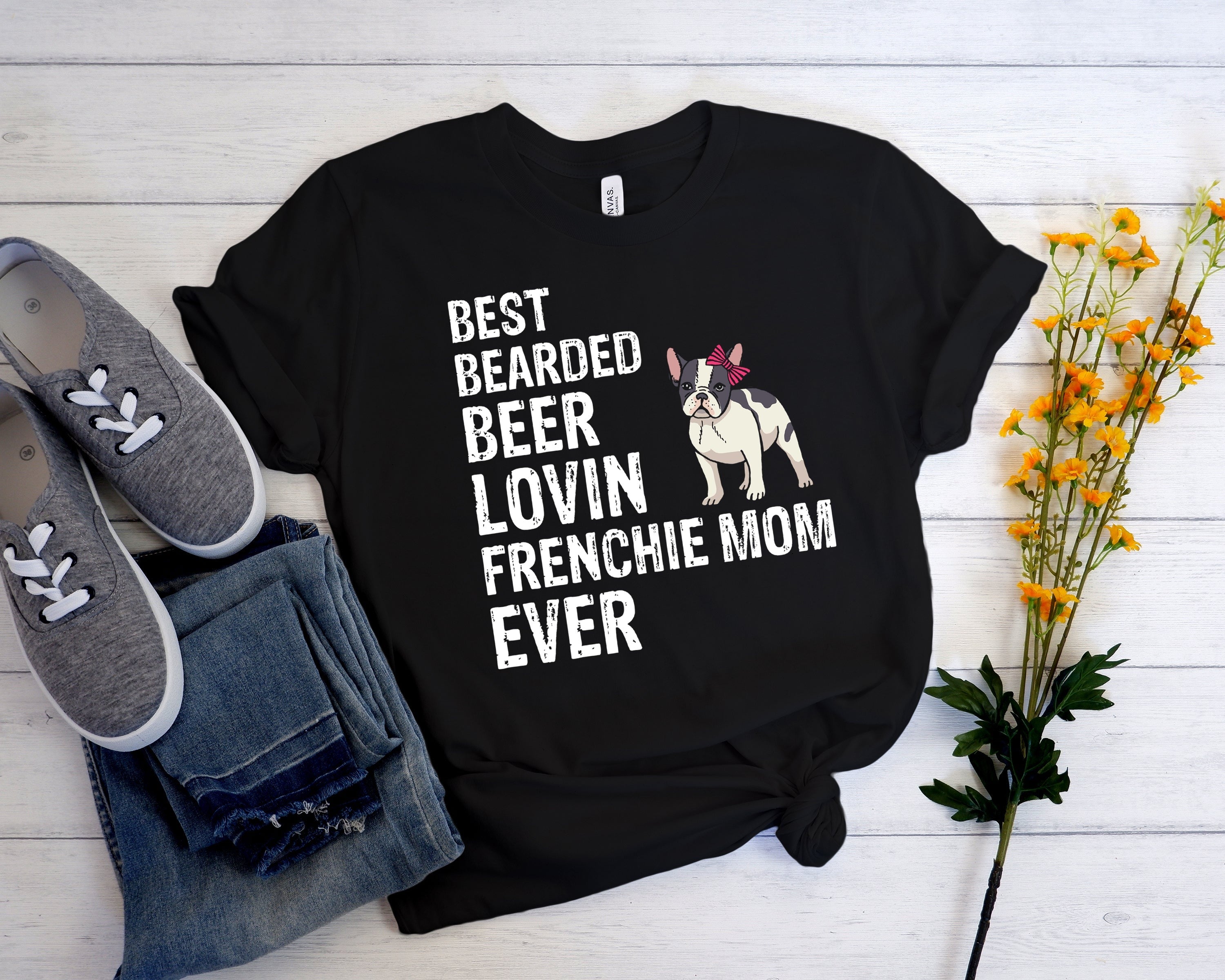 Mom - French Bulldog Themed Unisex T-shirt Outdoor Style | Comfy Fit