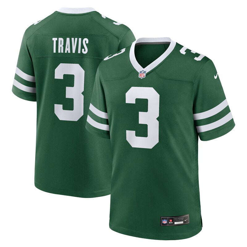 None Jordan Travis Champion NY Jets Professional Jersey Game Day Wear