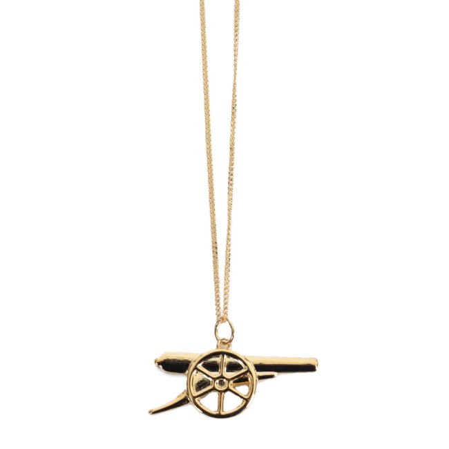 Arsenal FC 18ct Gold Plated on Silver Cannon Pendant & Chain (Fan F...