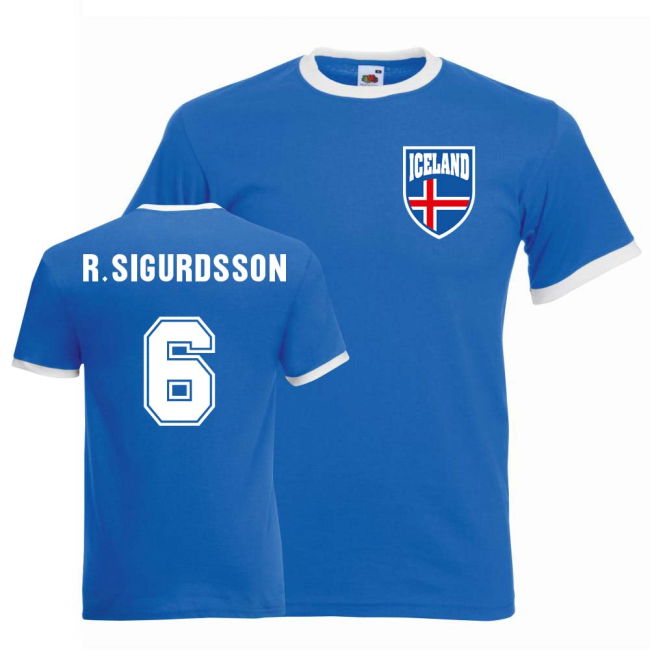Ragnar Sigurdsson Iceland Ringer Tee (Blue) Holland Netherlands