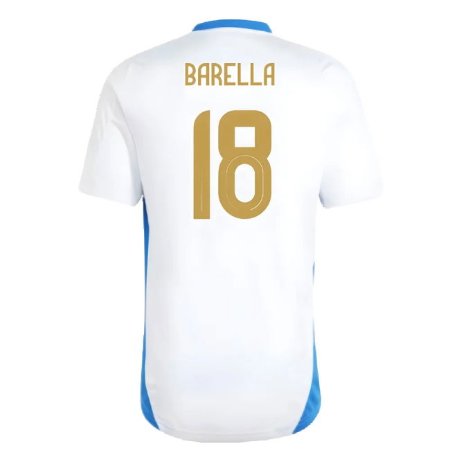 2024-2025 Italy Training Tee (White) (BARELLA 18)