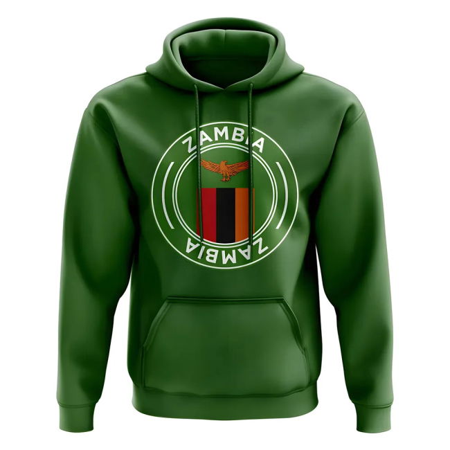 Climate-Control Zambia Football Badge Hoodie (Green) Limited-Edition