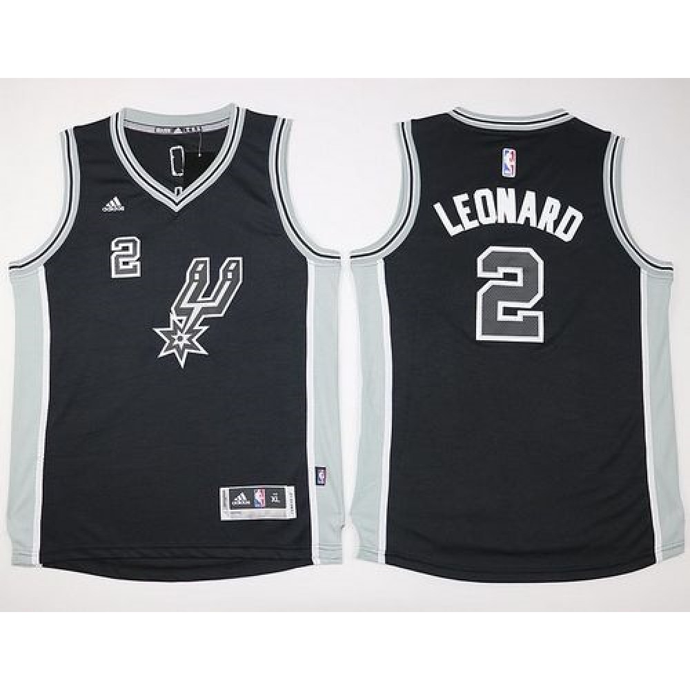 Retro Men's San Antonio Spurs #2 Kawhi Black Basketball Jersey