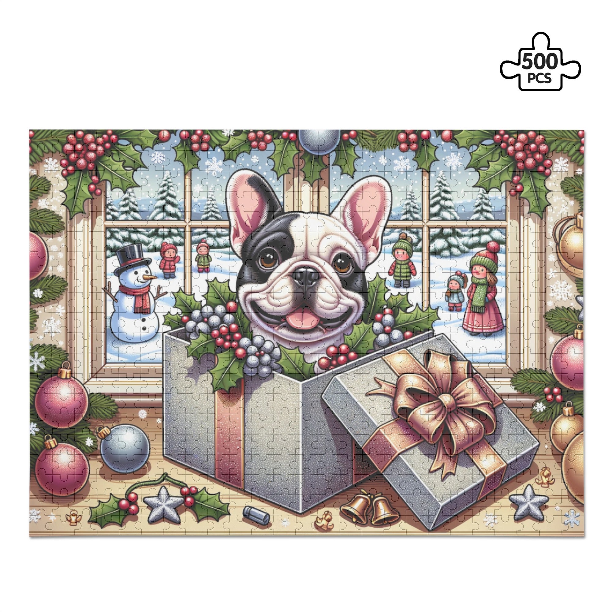 Fritz - Bulldog 500-piece Wooden Puzzle Summer Wear | Comfort Fit