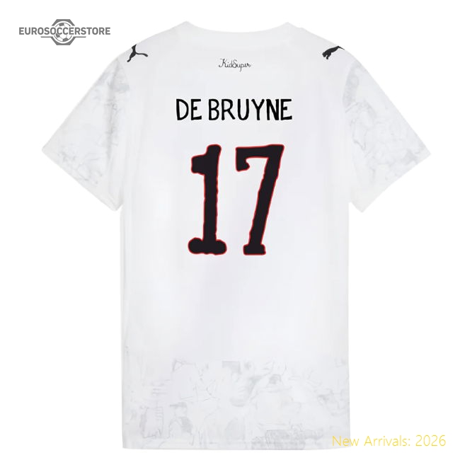 Manchester City 2024-25 Fan Version For Kids Bruyne Soccer Jersey
