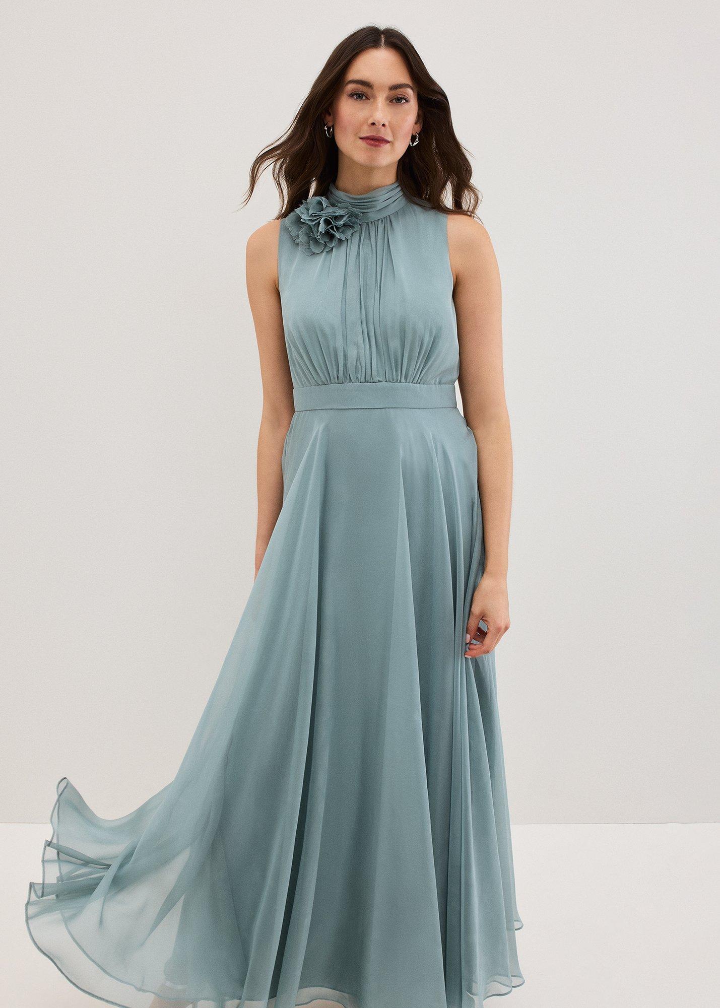 Petite Lucinda Pale Blue Maxi Dress
