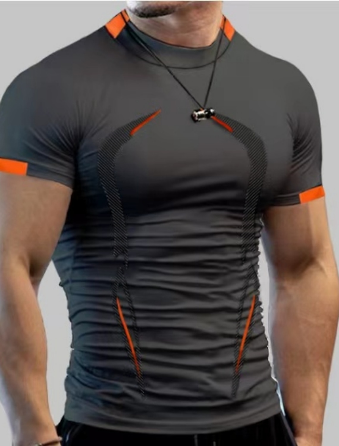 Men's T Shirt Moisture Wicking Shirts Short Sleeve Round Neck Spring,