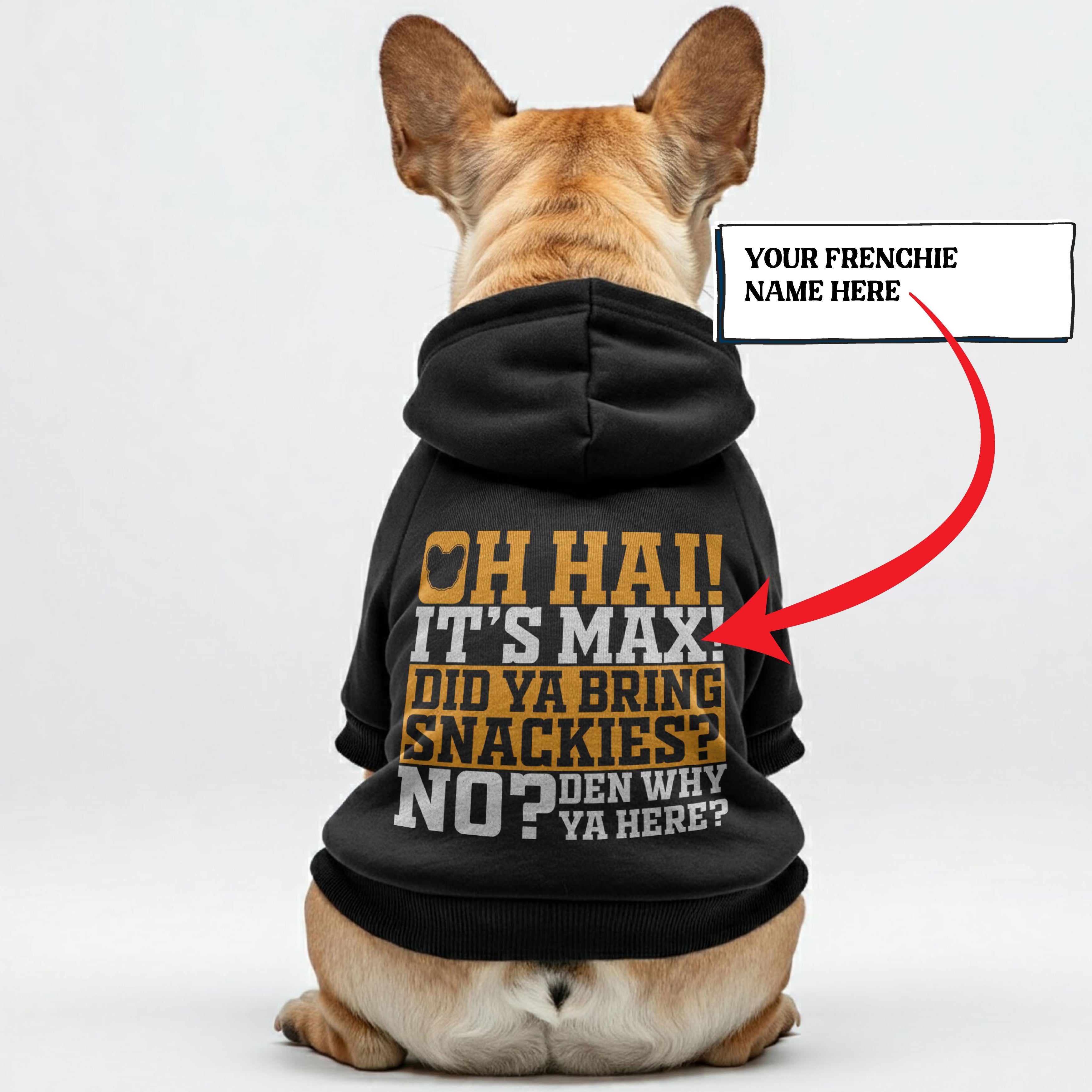 Stylish Personalized French Bulldog Hoodies With Funny Quotes And Cus...