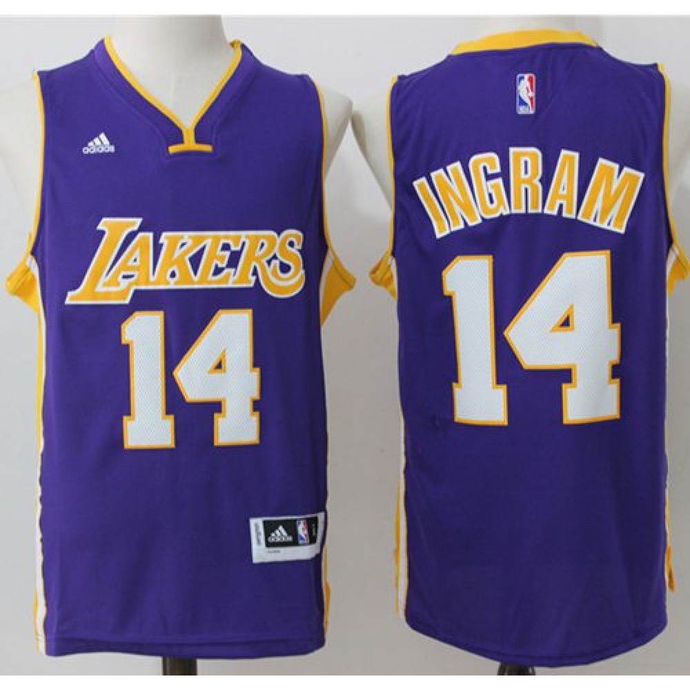 Performance Elite Men's Lakers #14 Brandon Purple Basketball Jersey