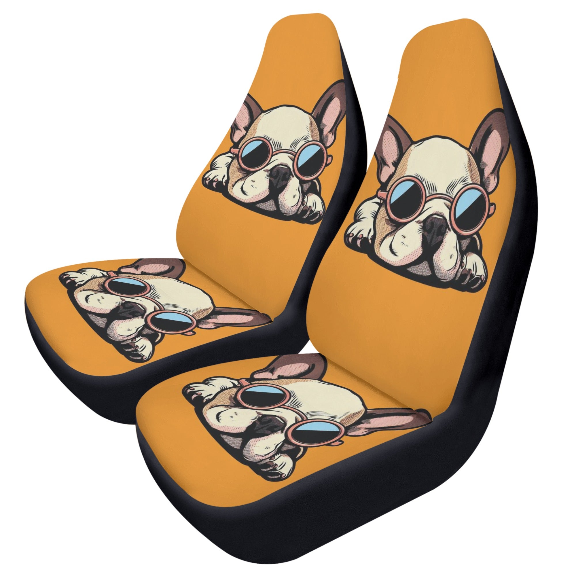 Vet-recommended Porky - Frenchie Car Seat Covers (2 Pcs) Winter Wear
