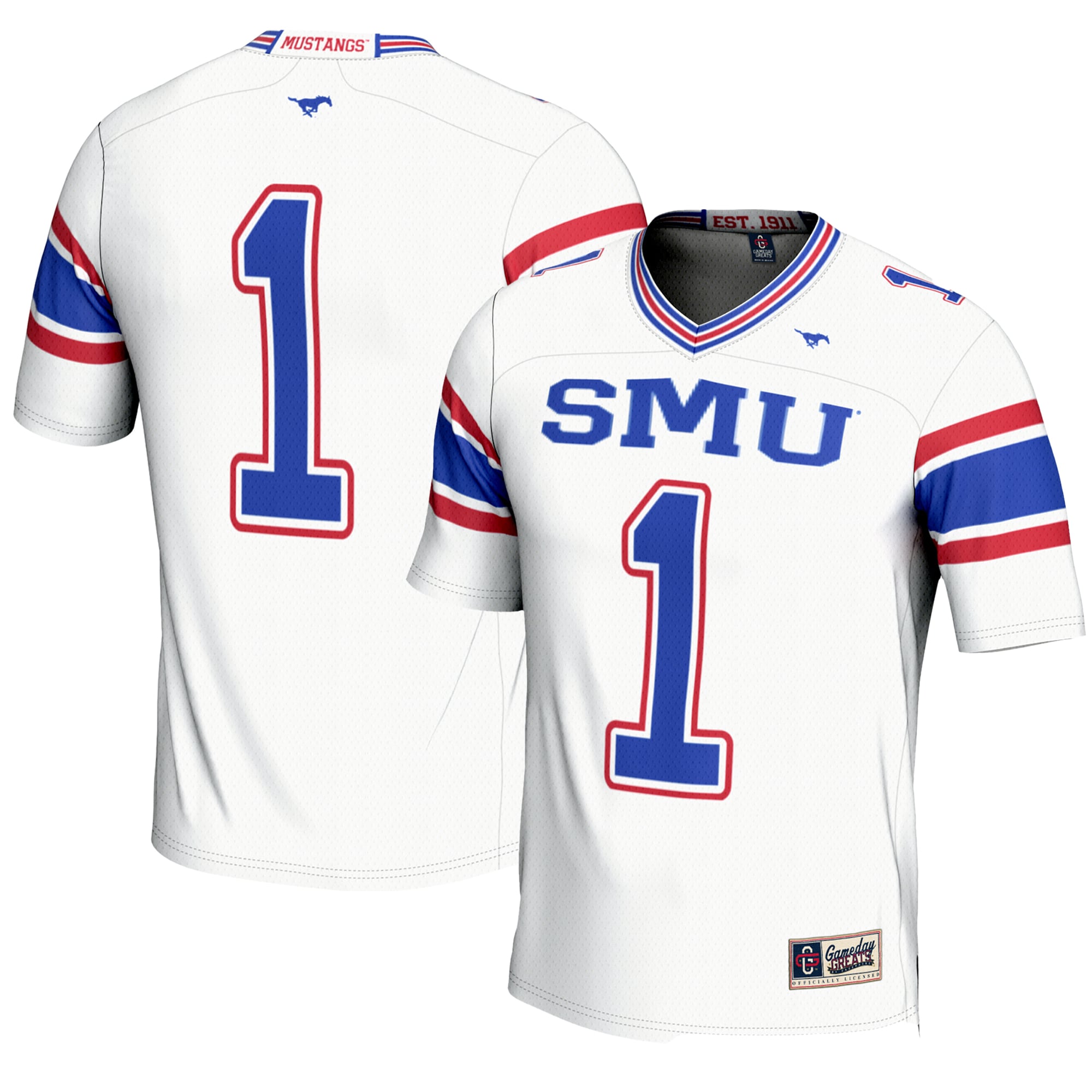 #1 SMU Mustangs GameDay Greats Endzone 2026/2027 Football Jersey - White