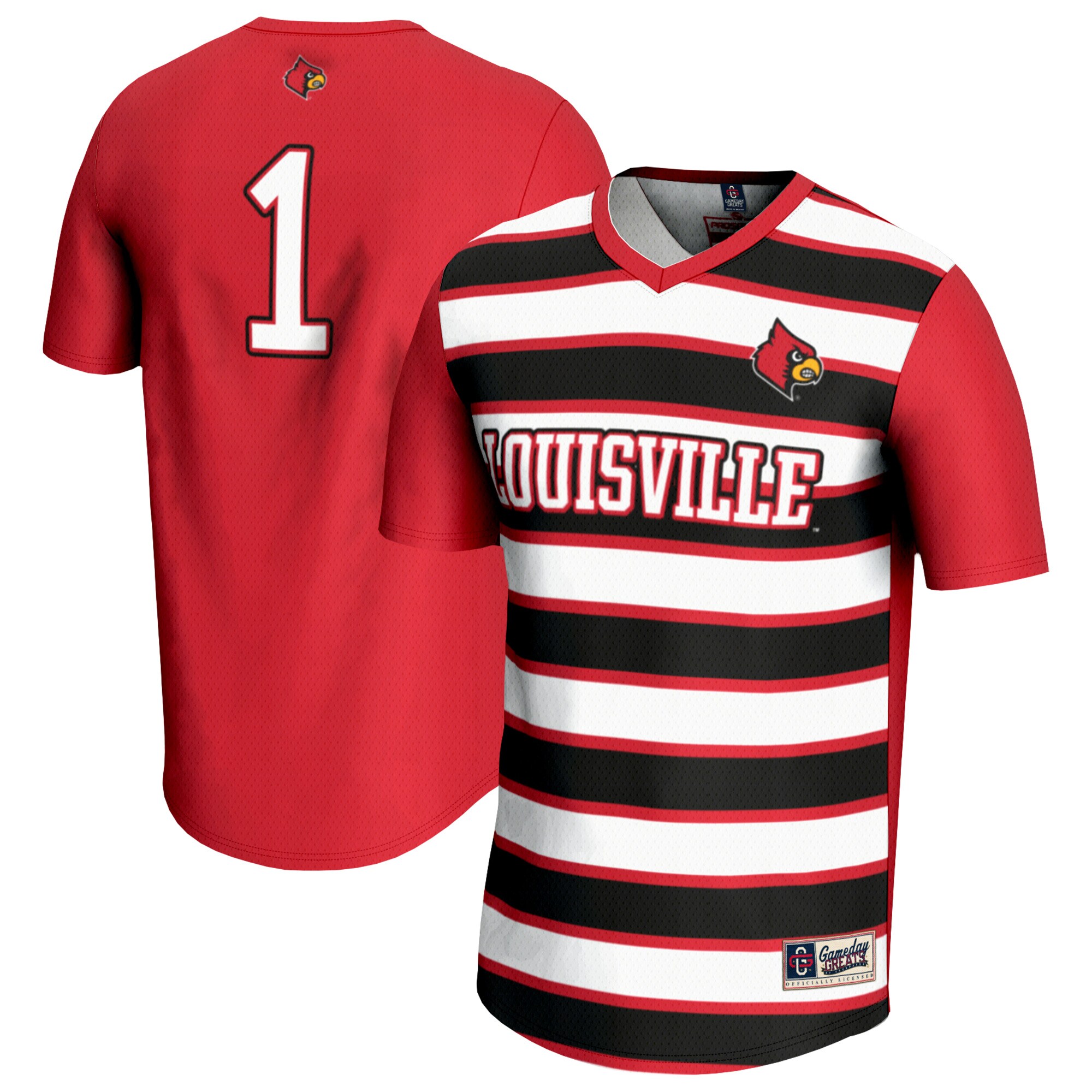 [SJH] Louisville Cardinals GameDay Greats Youth Lightweight Soccer Fashion Jersey - Red