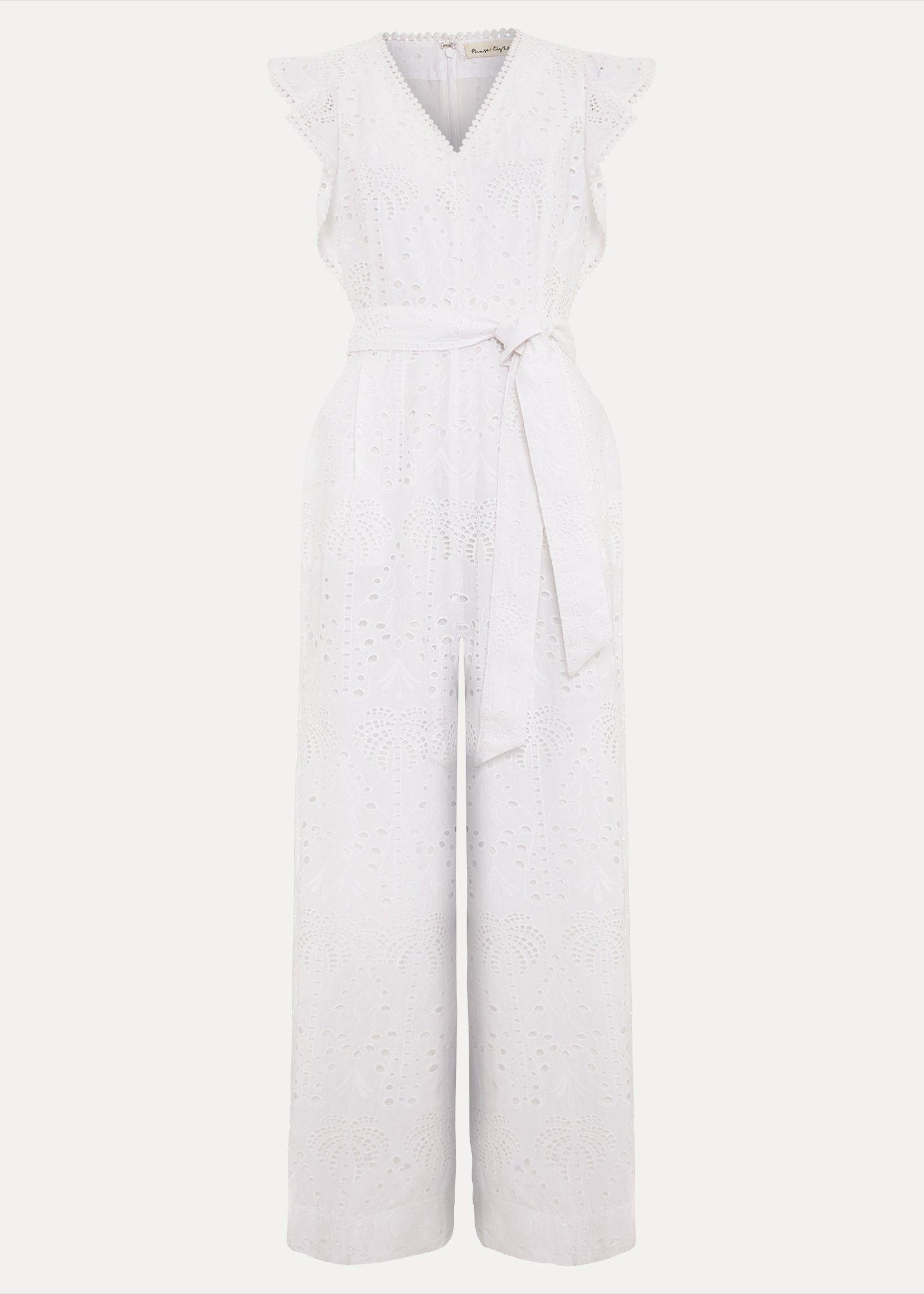 Talulah Broderie White Jumpsuit