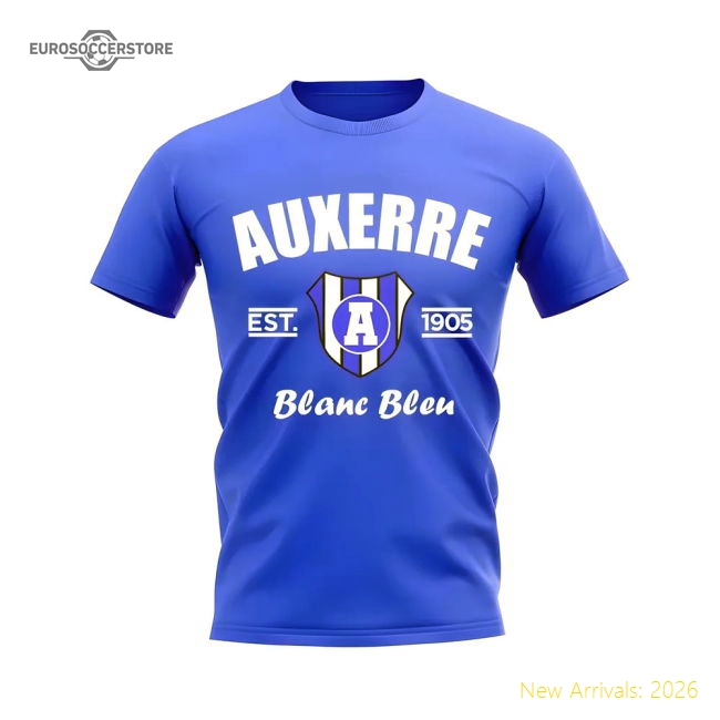 Official Popular Auxerre Established Football T-Shirt (Royal)