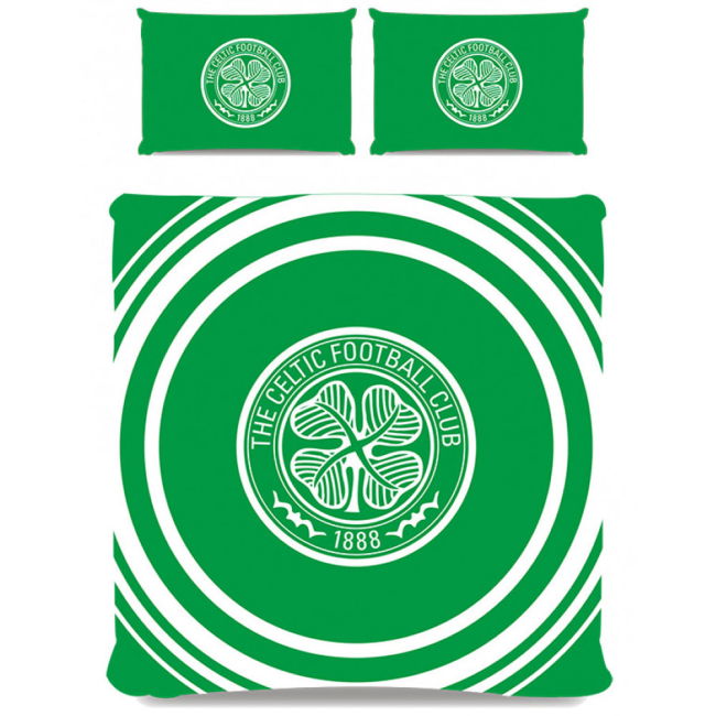 Fc Celtic Pulse Double Duvet Set Club Fan Merchandise In Multiple Sizes