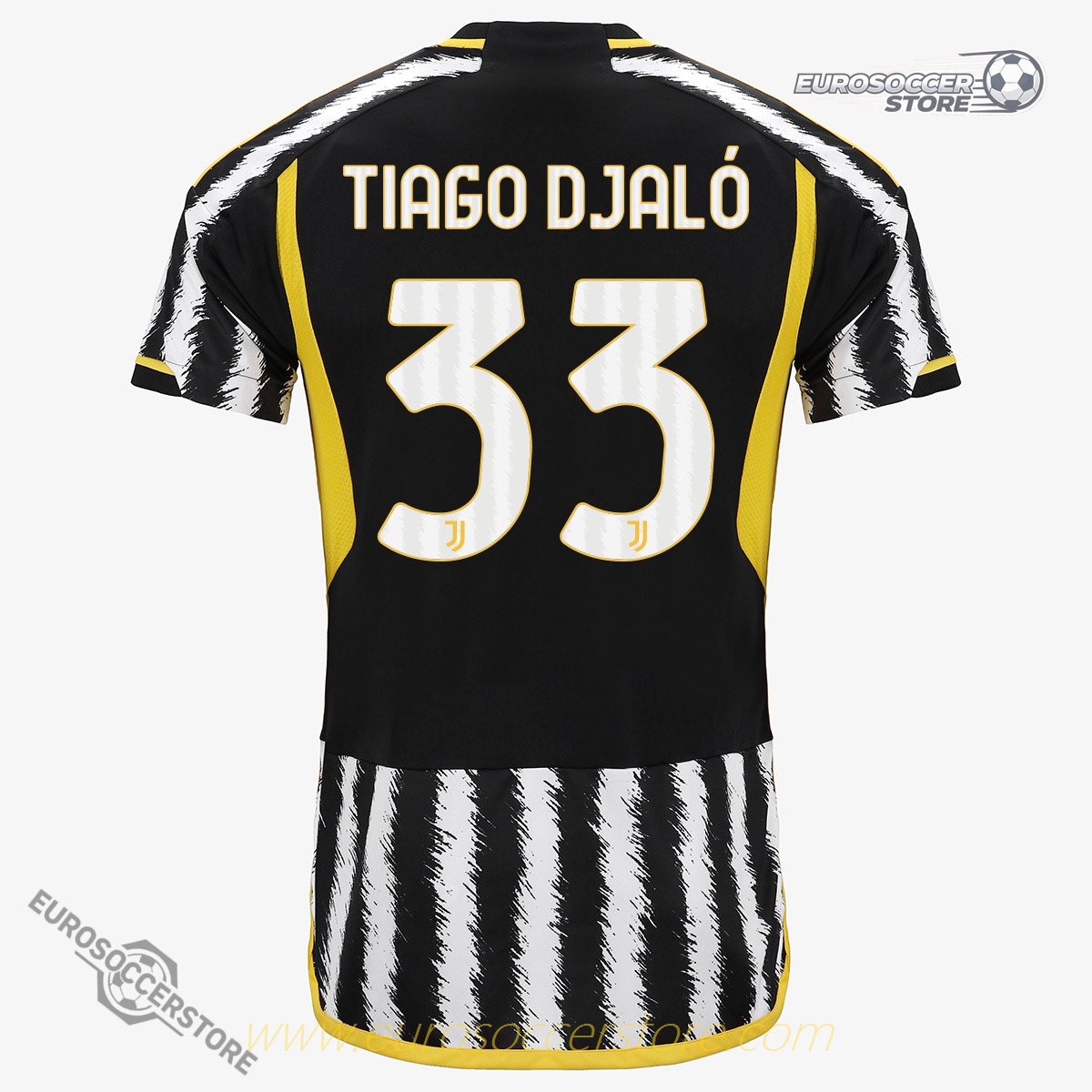 Juventus TIAGO DJALÓ's 33 Home Jersey for the 23-24 season.