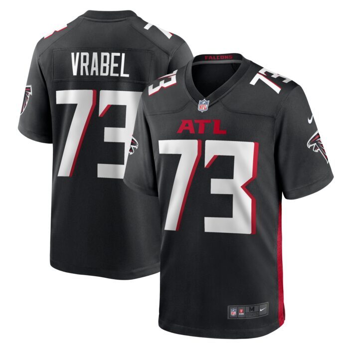 Men's Atlanta Falcons Tyler Vrabel Nike Black Player Game ...