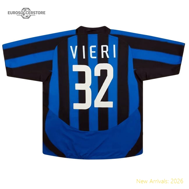Popular Inter Milan 2003-04 Home Shirt (Vieri #32) ((Good) Xxl)