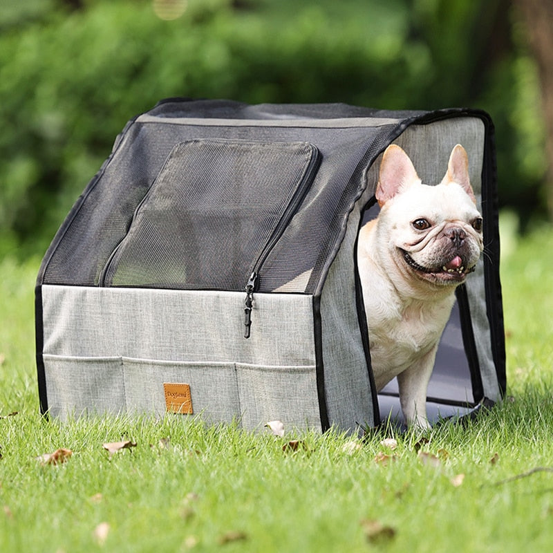 French Bulldog Frenchie Car Seat Cover Folding Hammock Travel Cage For
