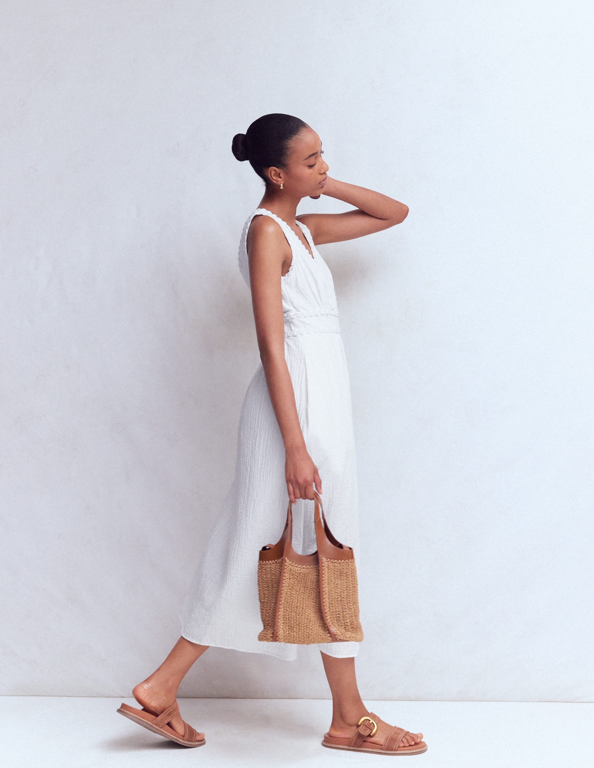 Lorna Trim Double Cloth Dress
