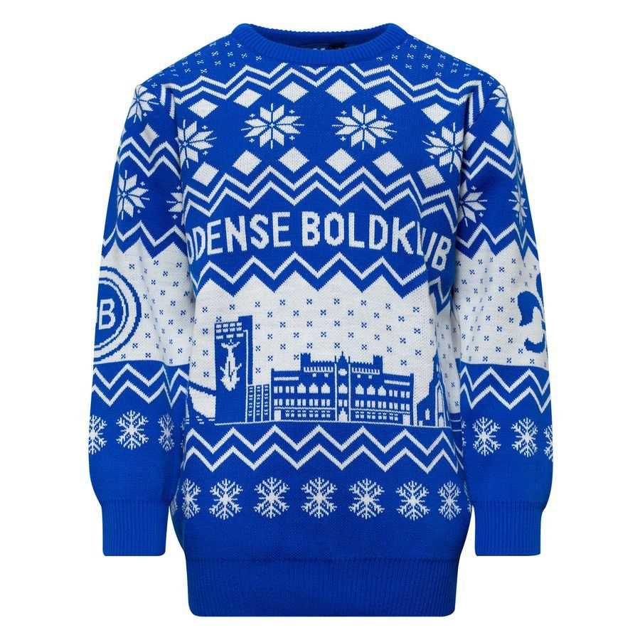 [EFKS] Odense Boldklub Christmas Jumper Blue/White Kids Apparel
