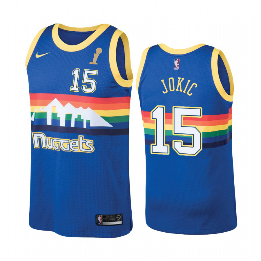 Blue DEN Nikola Jokic #15 Nike Professional Jersey Game Day Wear