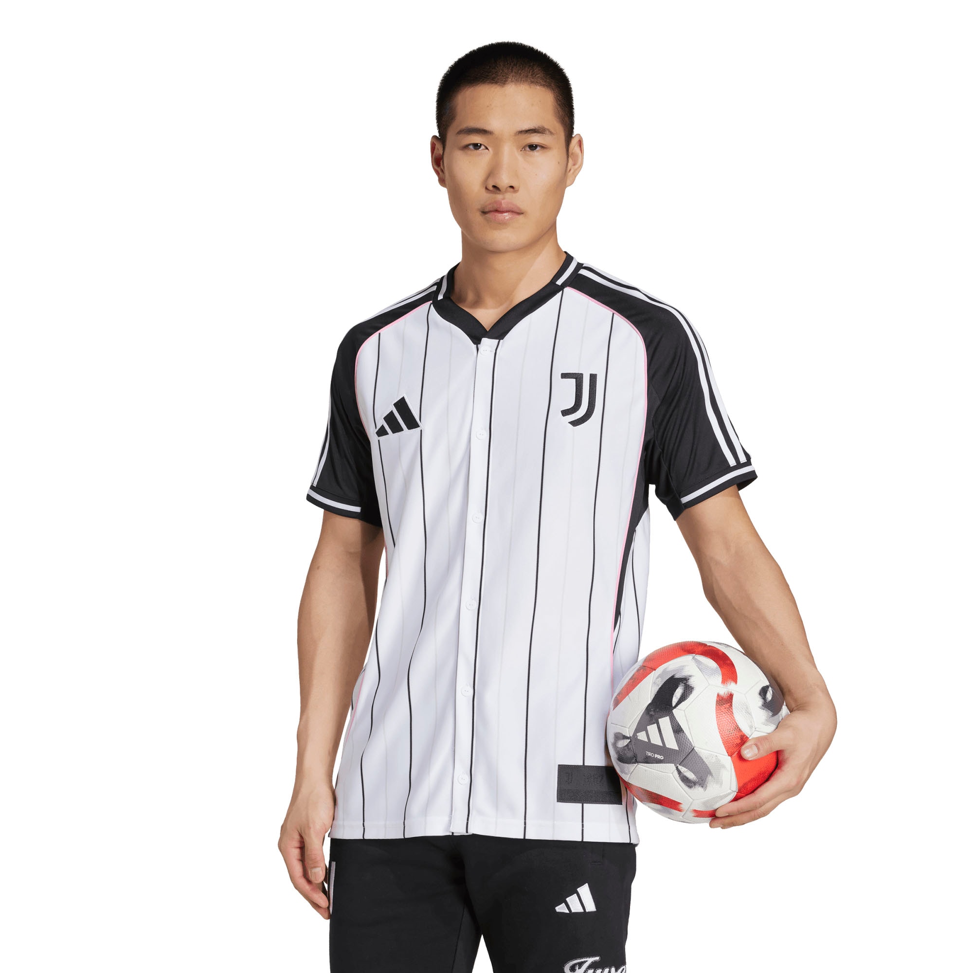 [JED] Women's Juventus US Pack Full-Button Baseball Jersey - White