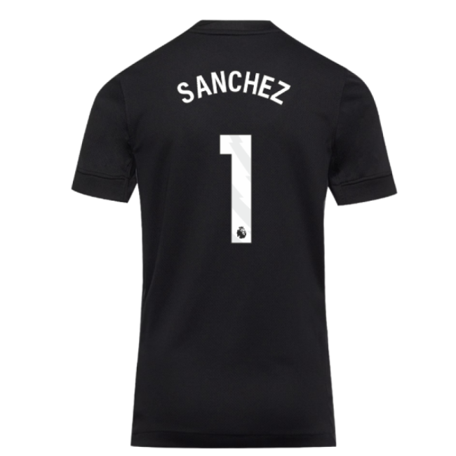 2025-2026 Chelsea Home Goalkeeper Shirt (Black) - Kids (Sanchez 1)