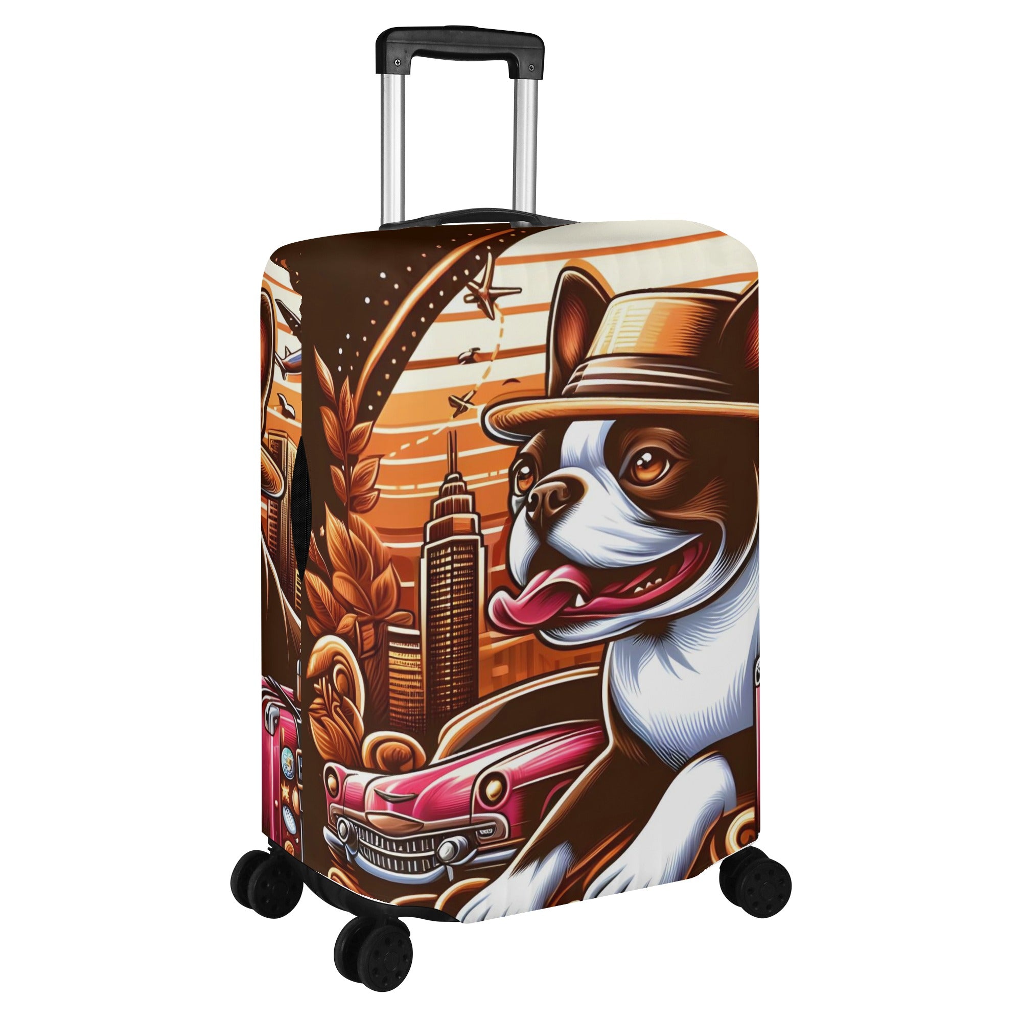 Pixie - Durable Luggage Cover For Boston Terrier Lovers Winter Wear
