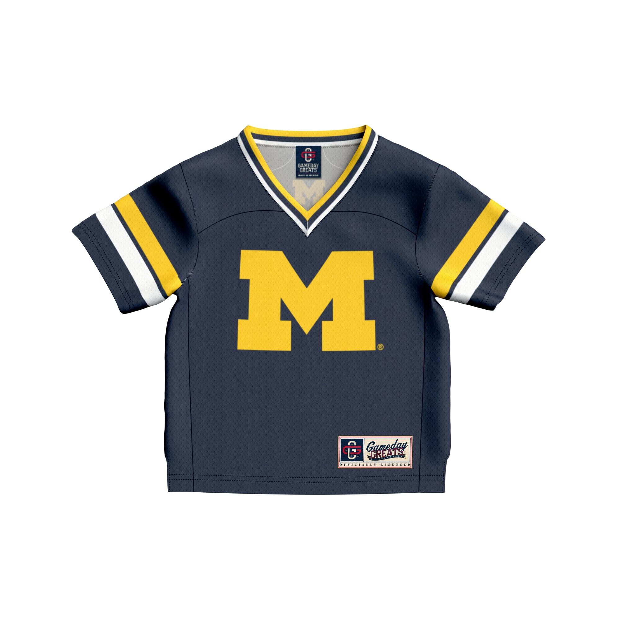 Toddler #1 Navy Michigan Wolverines Collegiate Football Fashion Jersey