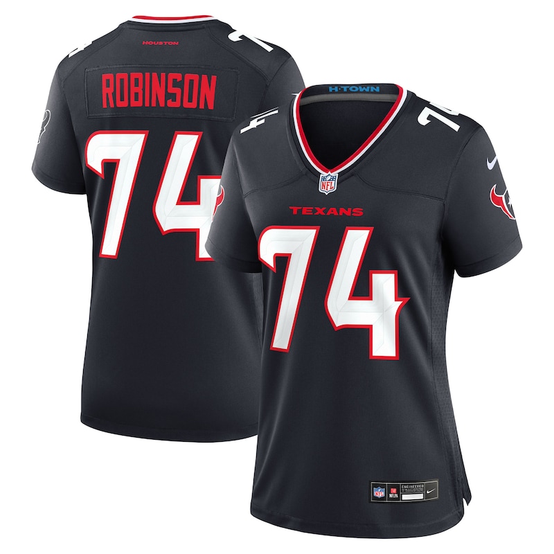 None Cam Robinson HOU Texans Retro Premium Material Jersey Football Ap