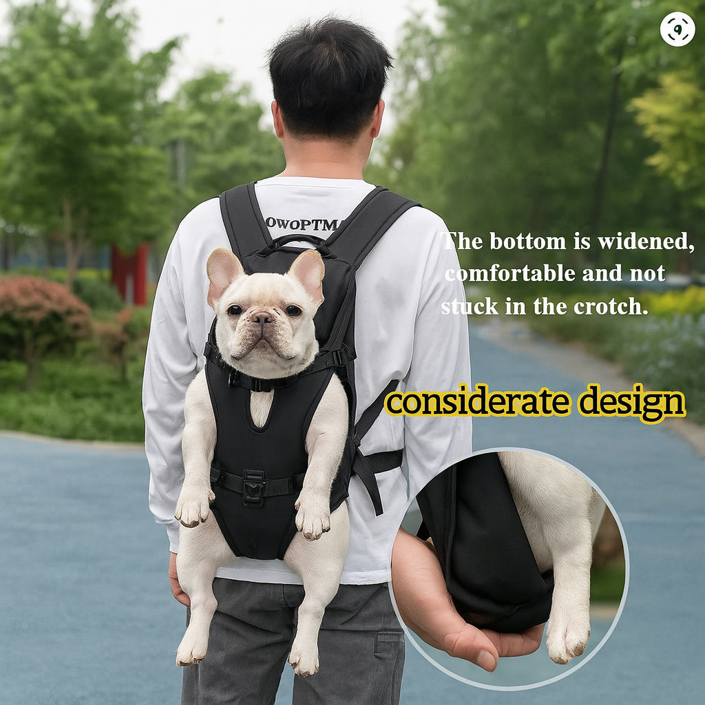 French Bulldog Backpack Carry – Secure Dog Travel Purse Outdoor Use