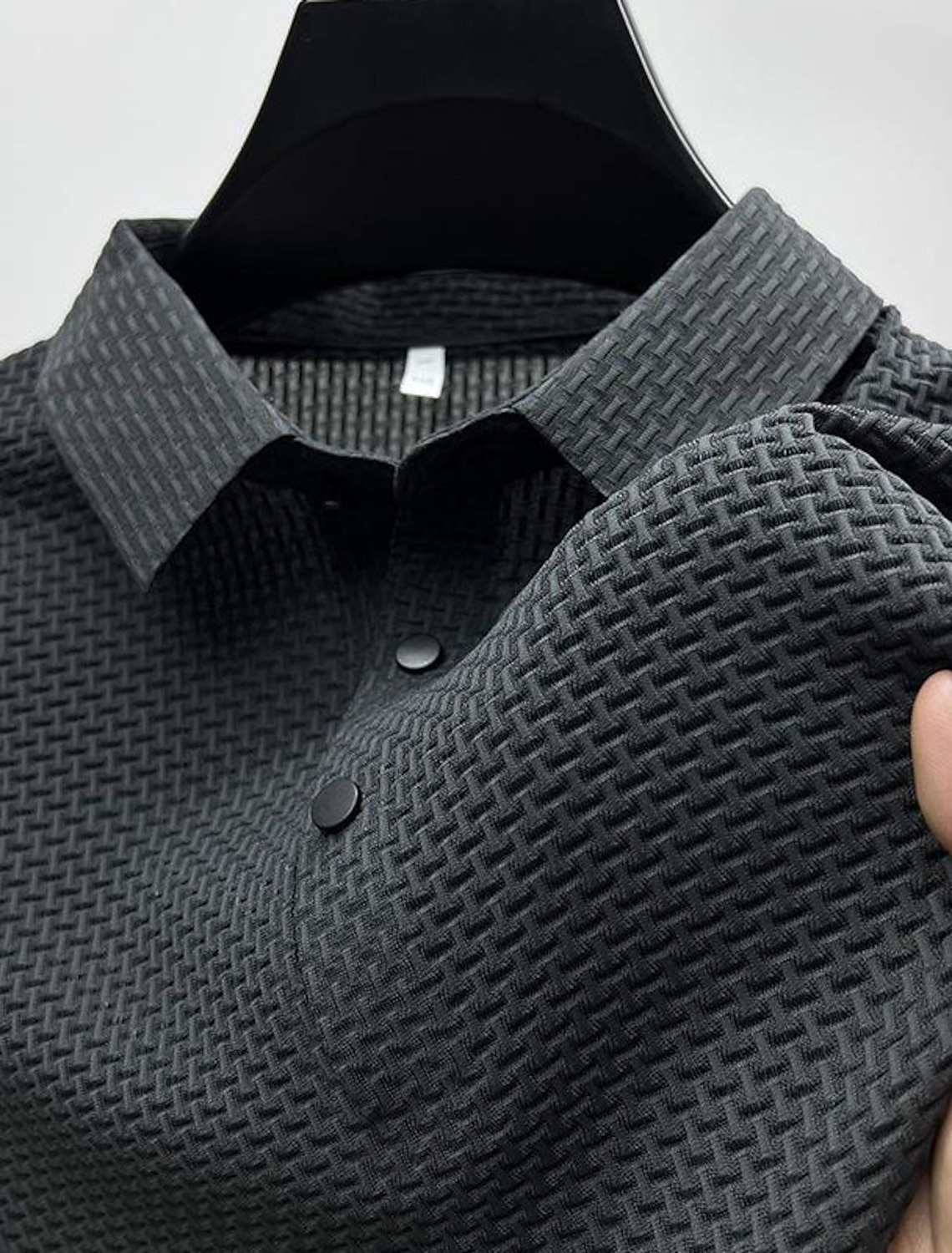 Men's Textured Golf Polos Shirts Casual Holiday Classic Short Sleeve