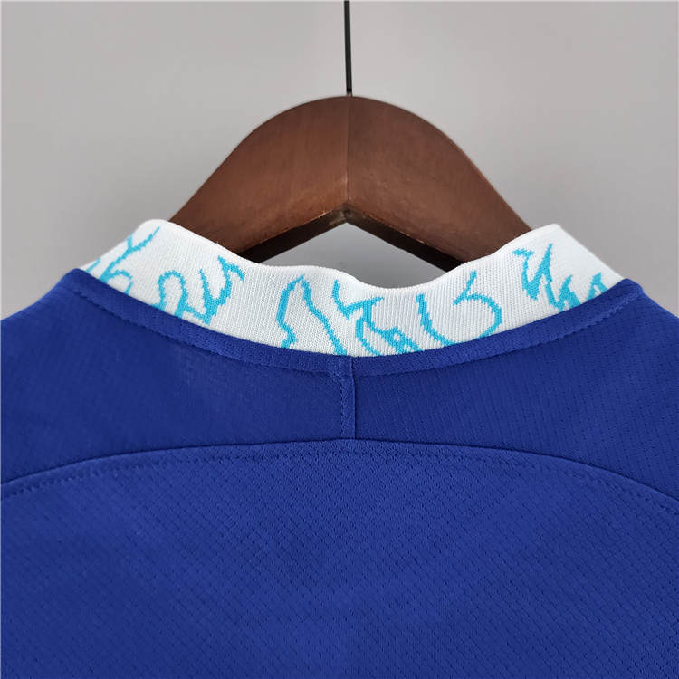 Breathable Chelsea 2223 Home Blue Soccer Jersey Long Sleeve Football