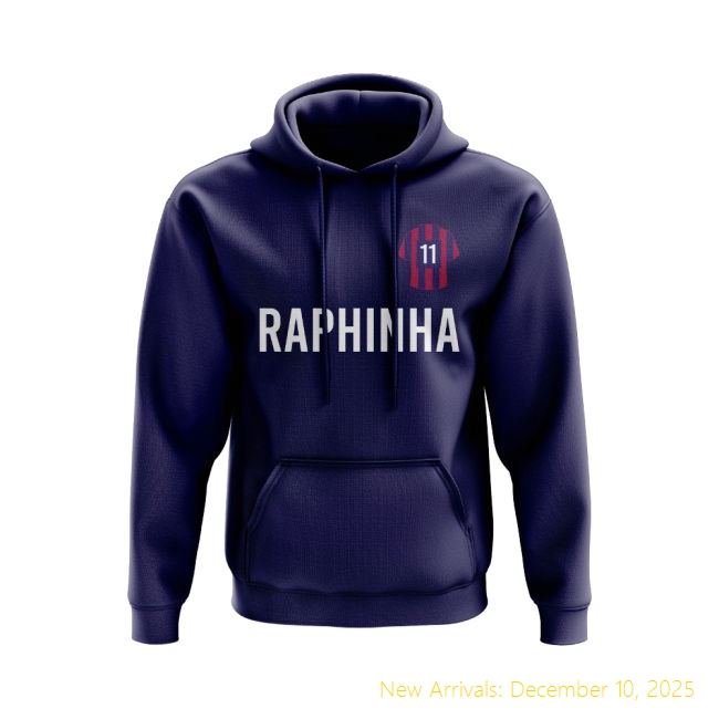 Top Grade Barca Raphinha Barcelona Number Hoody (Navy) - Competitive