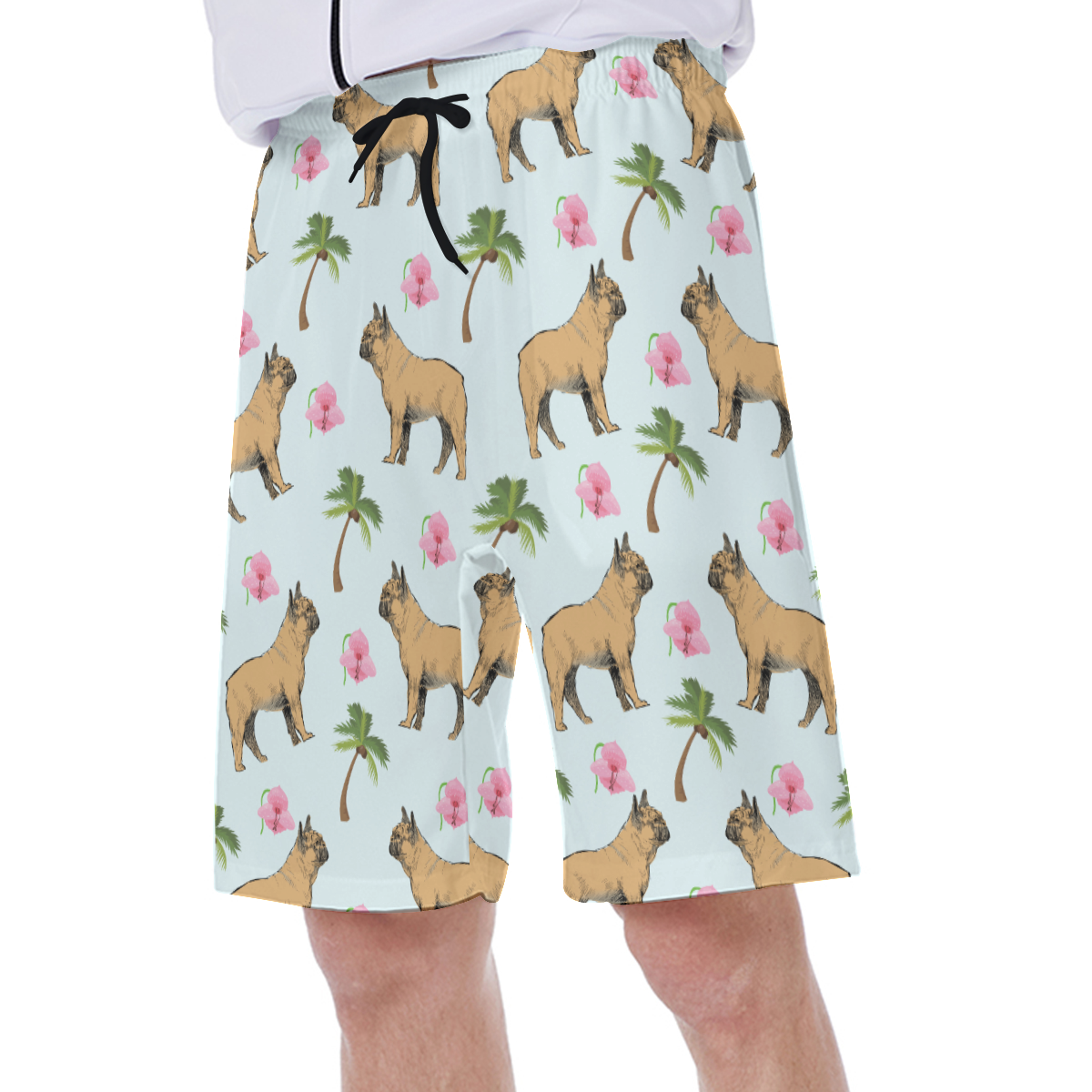French Bulldog Lover Max Men's Beach Shorts Perfect Gift Idea