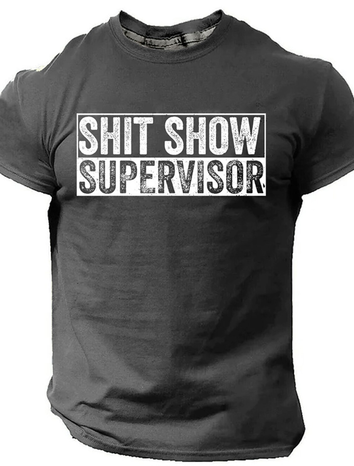 Men's 'Shit Show Supervisor' Funny Work & Office Humor Graphic T-Shirt