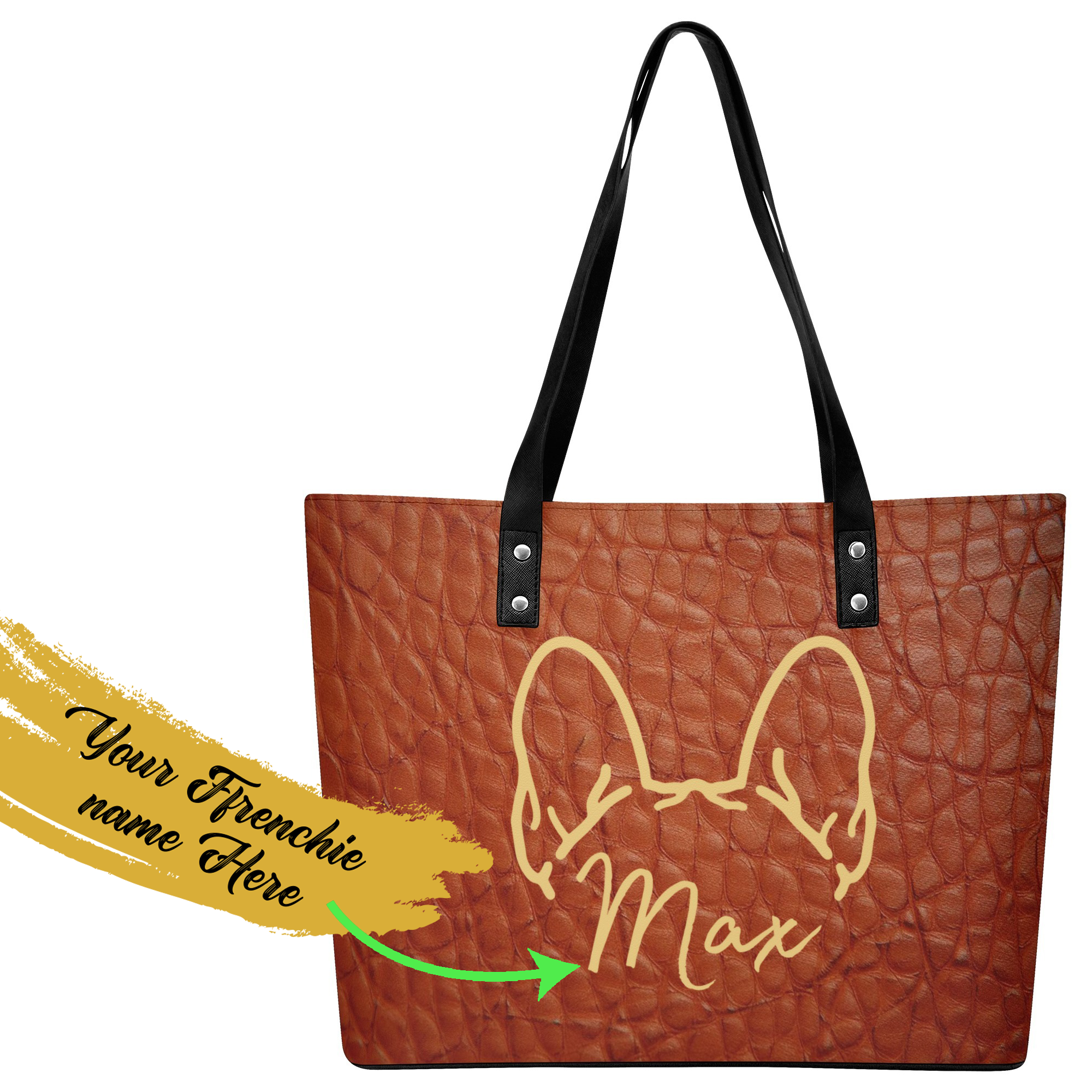 Frenchie Elegance - Custom Womens Leather Handbag