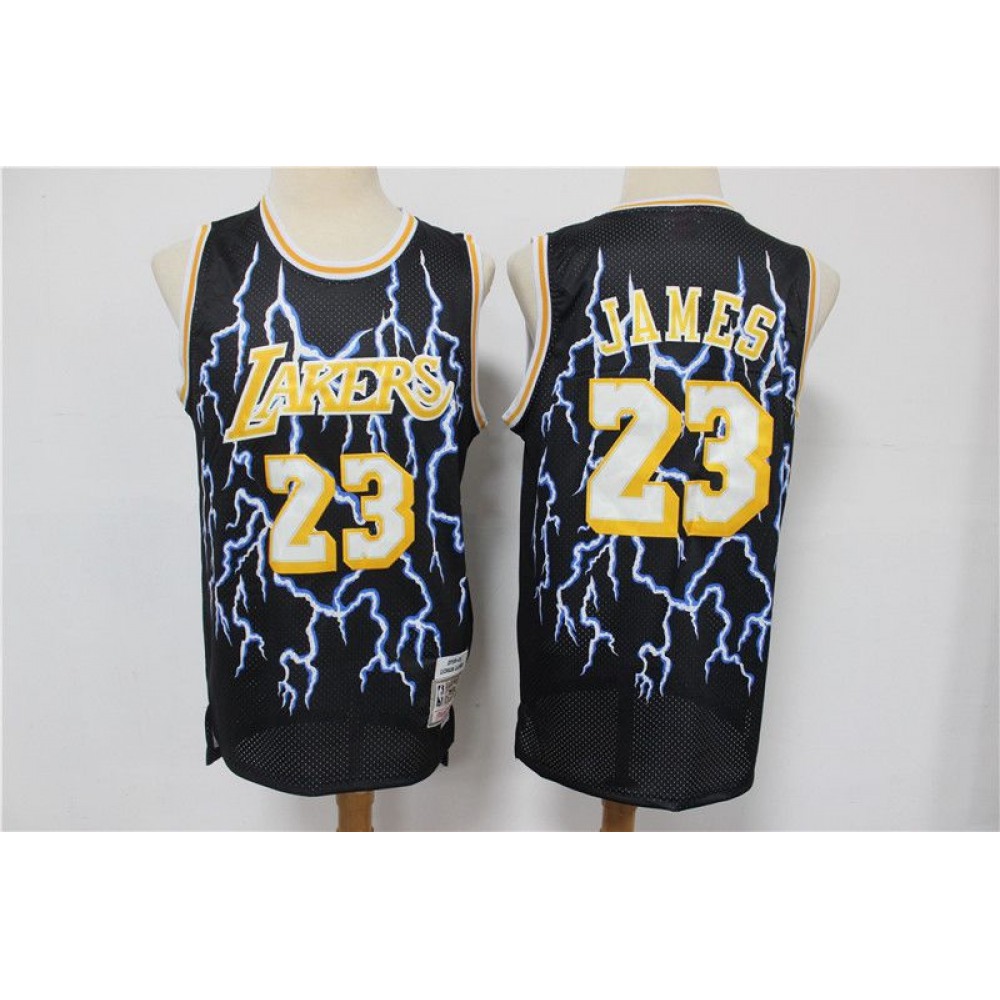 Contemporary Men's LA Lakers #23 LeBron Black Basketball Jersey