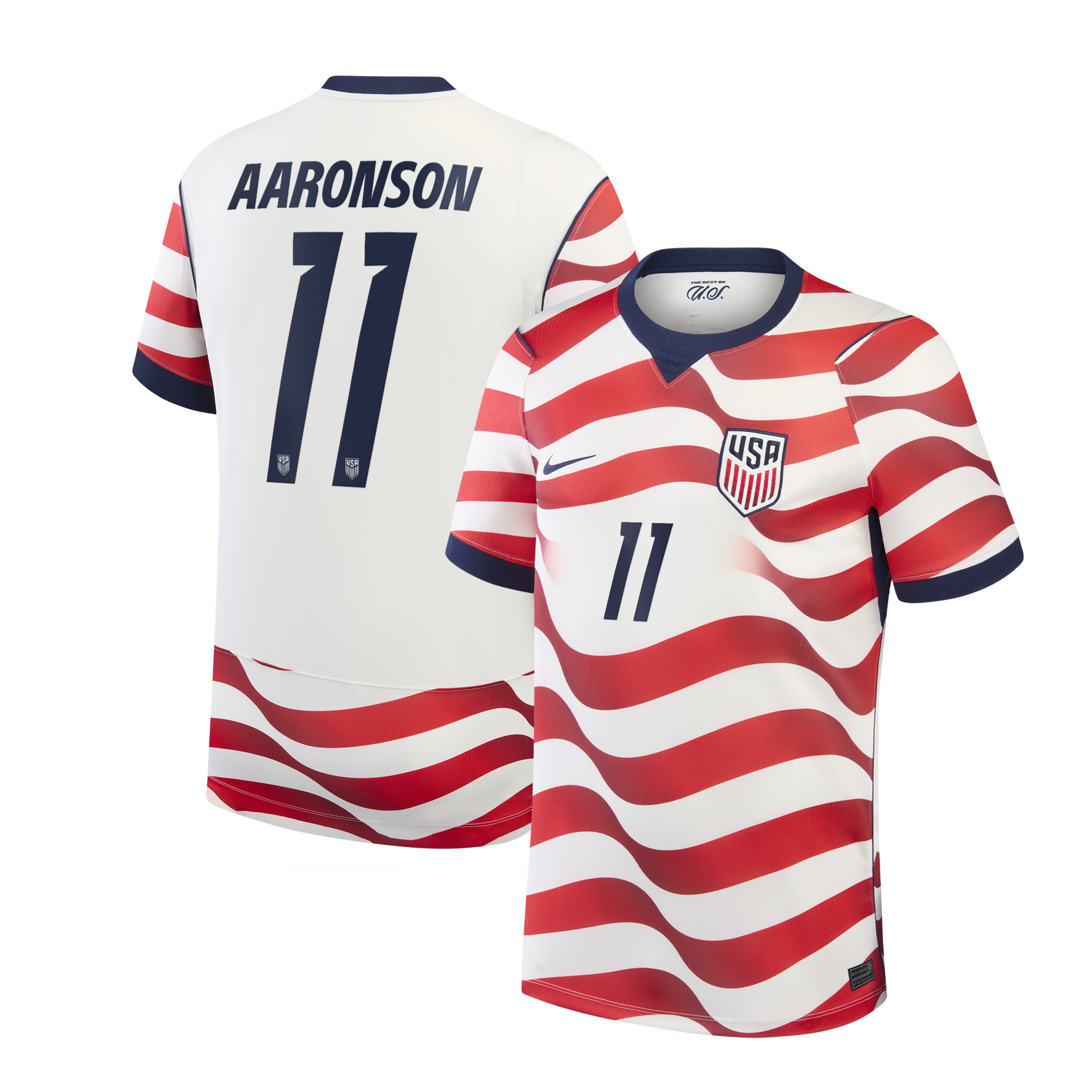 [JED] Women's Brenden Aaronson USMNT 2026 Home Stadium Replica Jersey - White
