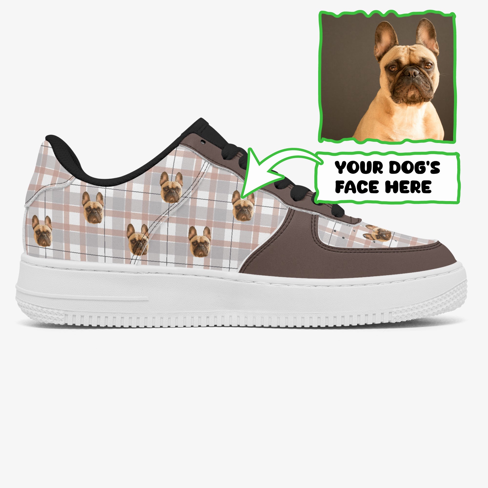 French Bulldog Beans Personalized Low Top Leather Sneakers Cozy Paw Wear