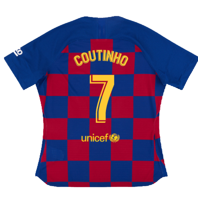 Authentic Barcelona 2019-20 Womens Home Shirt (Vaporkit) ((Excellent) S) (Coutinho