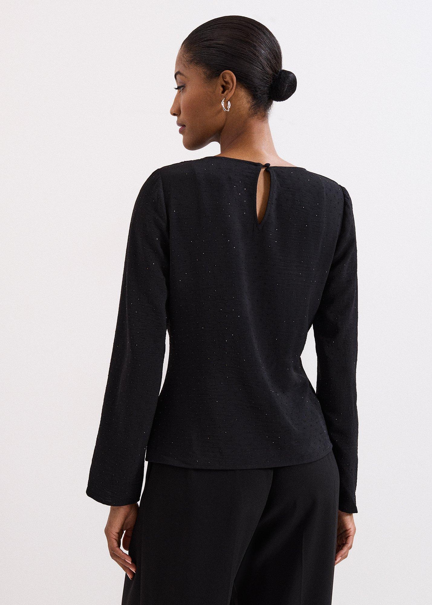 Petite Noa Sparkle Drape Top