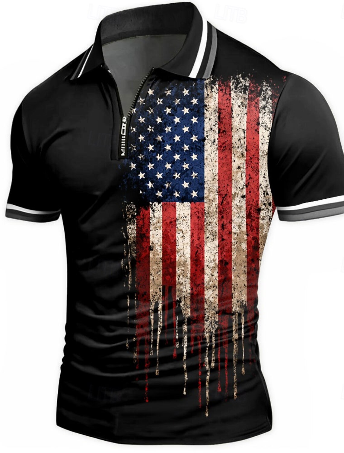 Men's 4th of July U.S. 250th Anniversary Jet Fighter American Flag Shirt Summer Shirt Button Up Shirt Short Sleeve Patriotic Outdoor Holiday Summer Spring Turndown 3D Print Collared Shirts Front One