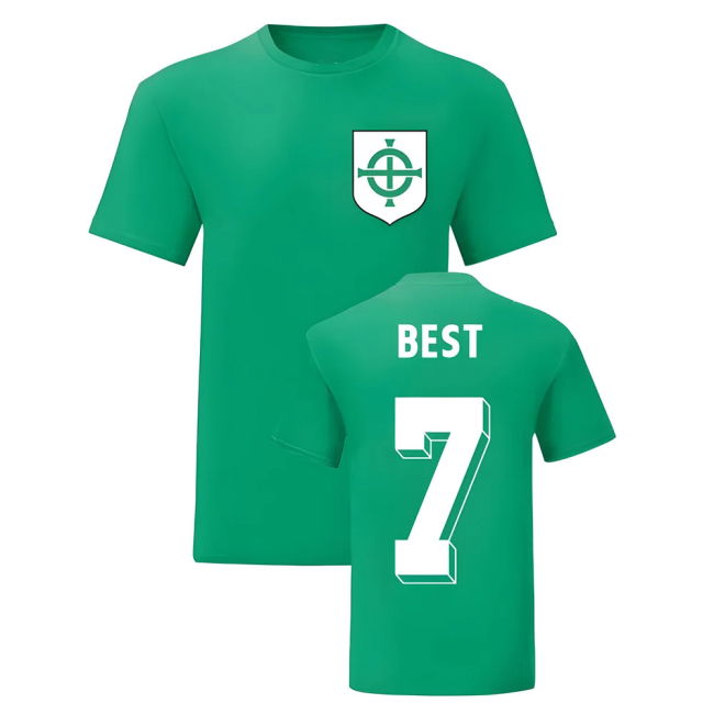 George Best Northern Ireland National Hero Tee (Green)