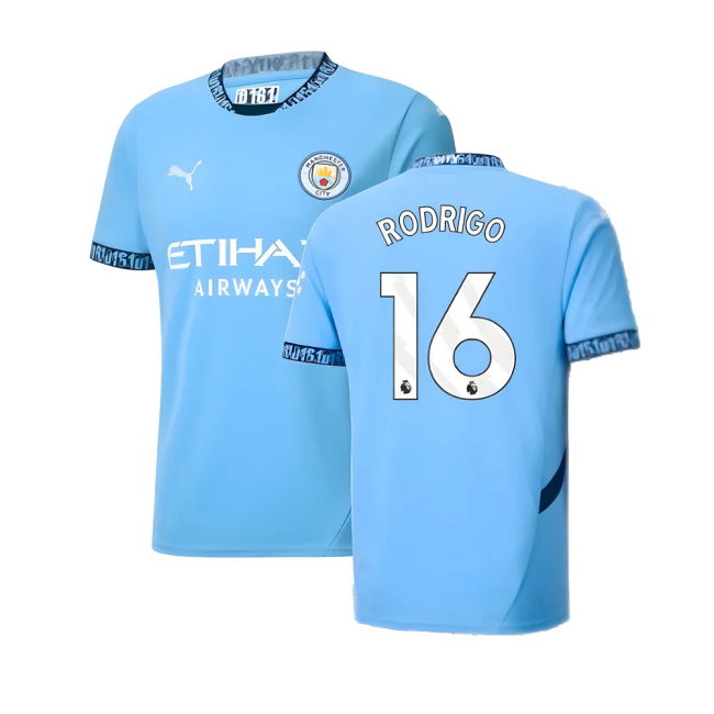 Rodrigo 16 Classic Man City Classic Design Home Heritage Jersey