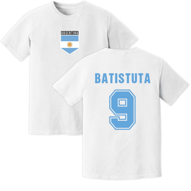 Cup Batistuta Argentina Training Jersey (White) Team Quality
