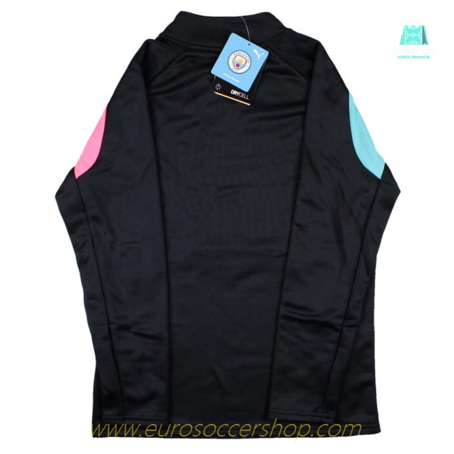 2023-2024 Man City Pre-Match LS Sweat Top (Dark Navy) - Kids